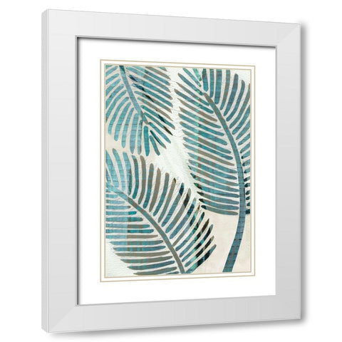 Limewash Palm IV White Modern Wood Framed Art Print with Double Matting by Kouta, Flora