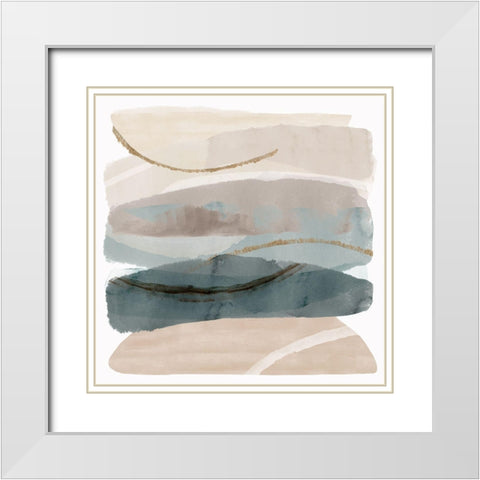 Seasalter Cliffs I White Modern Wood Framed Art Print with Double Matting by Kouta, Flora