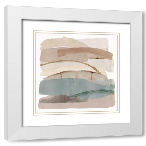 Seasalter Cliffs II White Modern Wood Framed Art Print with Double Matting by Kouta, Flora