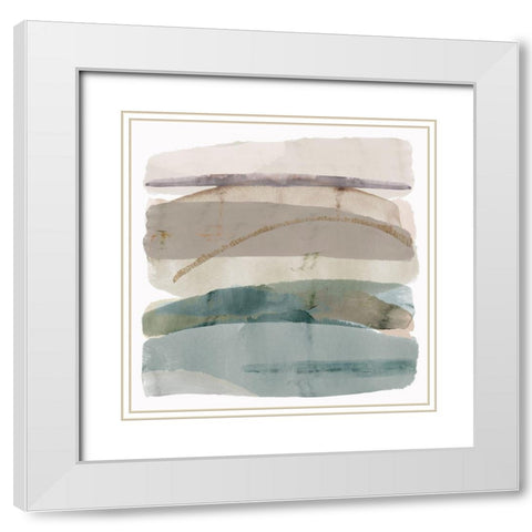 Seasalter Cliffs III White Modern Wood Framed Art Print with Double Matting by Kouta, Flora