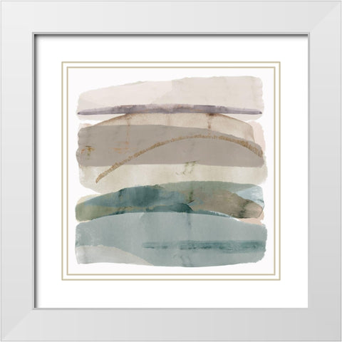 Seasalter Cliffs III White Modern Wood Framed Art Print with Double Matting by Kouta, Flora