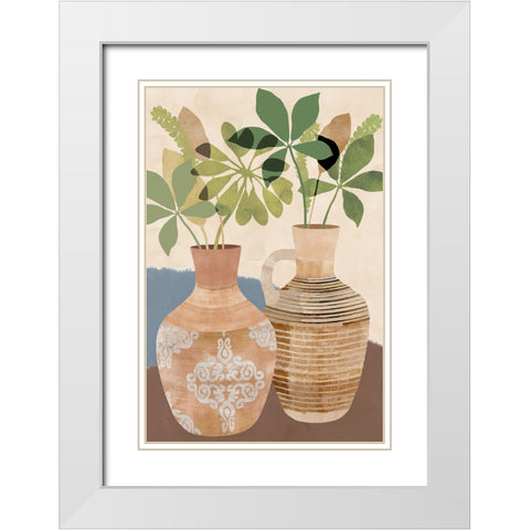 Boho Still Life II White Modern Wood Framed Art Print with Double Matting by Kouta, Flora