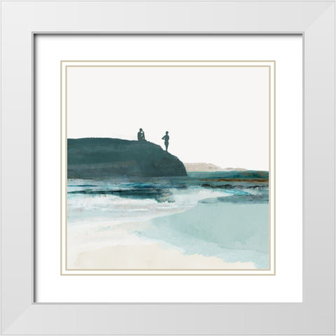 Cosstal Adventure II White Modern Wood Framed Art Print with Double Matting by Kouta, Flora