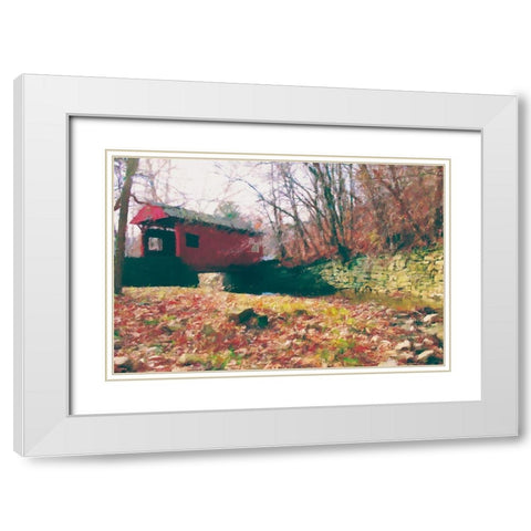 Henry Bridge White Modern Wood Framed Art Print with Double Matting by Curinga, Kim