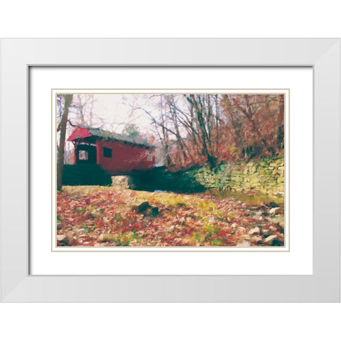 Henry Bridge White Modern Wood Framed Art Print with Double Matting by Curinga, Kim