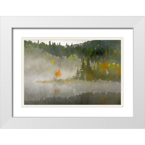 Misty Isle White Modern Wood Framed Art Print with Double Matting by Curinga, Kim