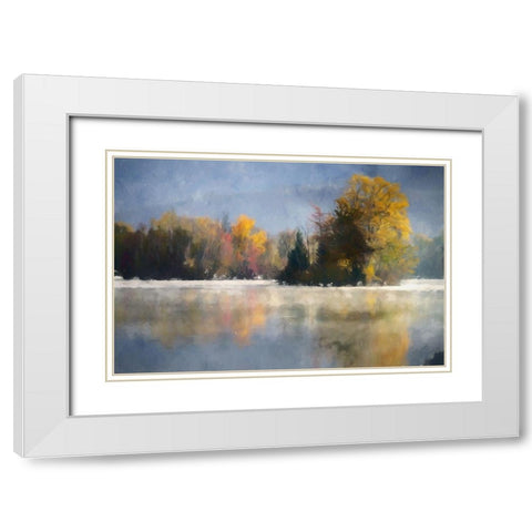 Lake Colors White Modern Wood Framed Art Print with Double Matting by Curinga, Kim