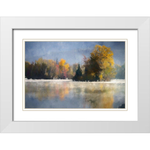 Lake Colors White Modern Wood Framed Art Print with Double Matting by Curinga, Kim