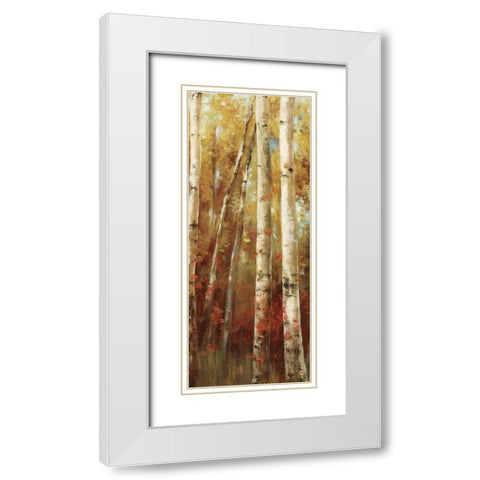Birch Forest I White Modern Wood Framed Art Print with Double Matting by K, Ella