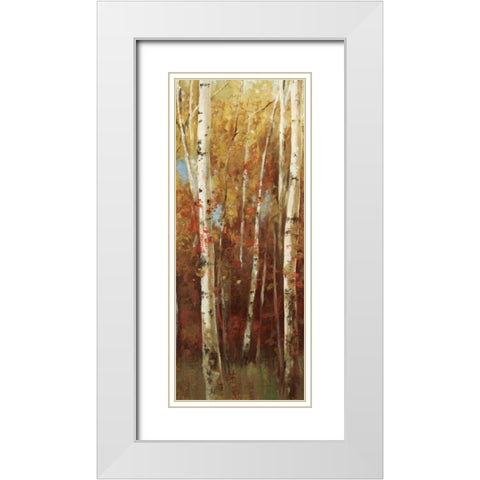 Birch Forest II White Modern Wood Framed Art Print with Double Matting by K, Ella