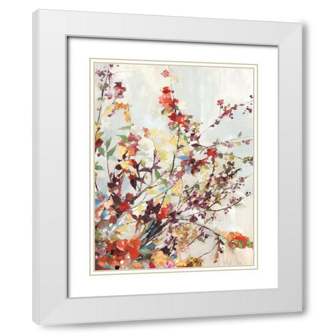 Early Bloom I White Modern Wood Framed Art Print with Double Matting by Ella K