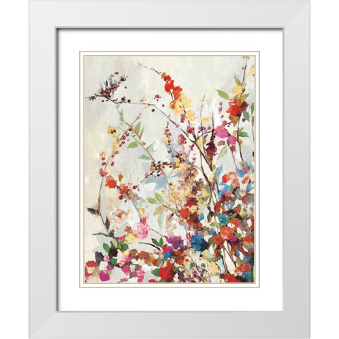 Early Bloom II White Modern Wood Framed Art Print with Double Matting by Ella K