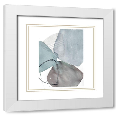Cohesion White Modern Wood Framed Art Print with Double Matting by Rupe, Kim