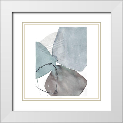 Cohesion White Modern Wood Framed Art Print with Double Matting by Rupe, Kim