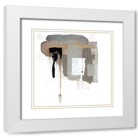 Dribble White Modern Wood Framed Art Print with Double Matting by Rupe, Kim