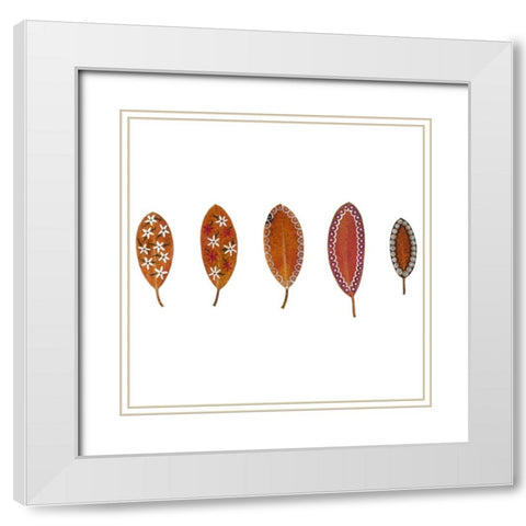 Fallin II White Modern Wood Framed Art Print with Double Matting by Rupe, Kim