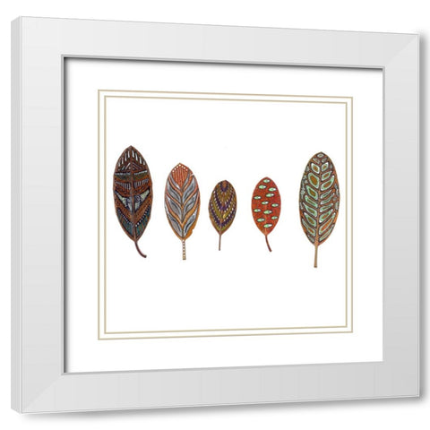 Fallin III White Modern Wood Framed Art Print with Double Matting by Rupe, Kim