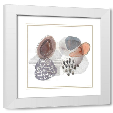 Superposition White Modern Wood Framed Art Print with Double Matting by Rupe, Kim