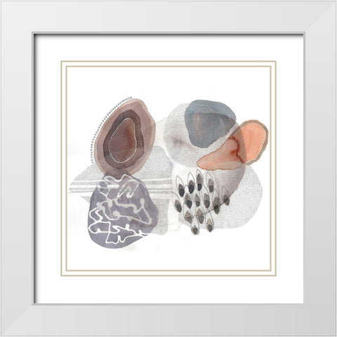 Superposition White Modern Wood Framed Art Print with Double Matting by Rupe, Kim