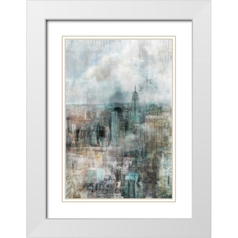 Peace Land II White Modern Wood Framed Art Print with Double Matting by Roko, Ken