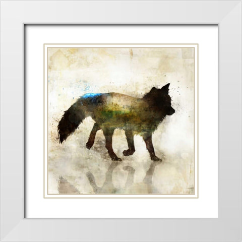 Fox Joy I White Modern Wood Framed Art Print with Double Matting by Roko, Ken