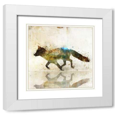 Fox Joy II White Modern Wood Framed Art Print with Double Matting by Roko, Ken