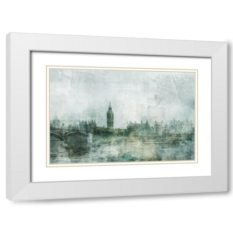 London Calling White Modern Wood Framed Art Print with Double Matting by Roko, Ken