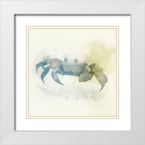 Indigo Crab IIÂ  White Modern Wood Framed Art Print with Double Matting by Roko, Ken