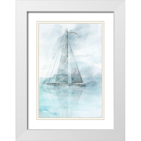 Sailing Boat II  White Modern Wood Framed Art Print with Double Matting by Roko, Ken