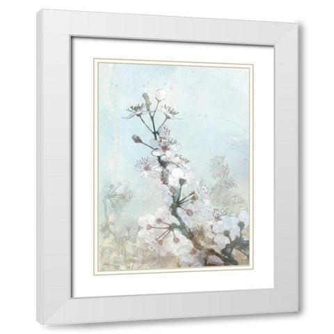 Climbing Cherry Blossoms I  White Modern Wood Framed Art Print with Double Matting by Roko, Ken