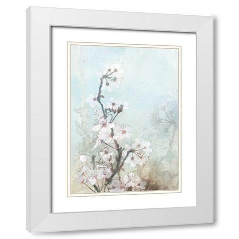 Climbing Cherry Blossoms II  White Modern Wood Framed Art Print with Double Matting by Roko, Ken