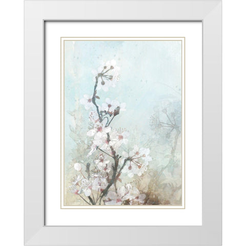 Climbing Cherry Blossoms II  White Modern Wood Framed Art Print with Double Matting by Roko, Ken