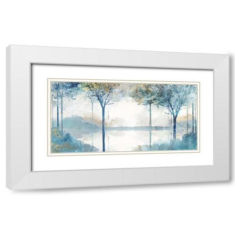 Blue Forest Lookout I  White Modern Wood Framed Art Print with Double Matting by Roko, Ken