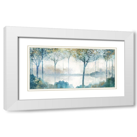 Blue Forest Lookout II   White Modern Wood Framed Art Print with Double Matting by Roko, Ken