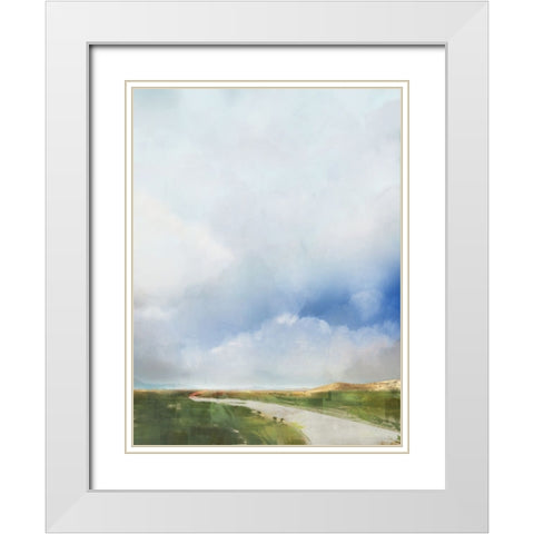 Above the Clouds I White Modern Wood Framed Art Print with Double Matting by Roko, Ken