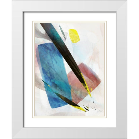Colour Pathway I  White Modern Wood Framed Art Print with Double Matting by Roko, Ken