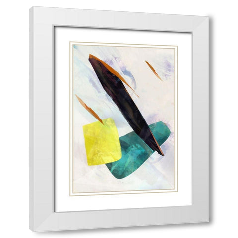 Colour Pathway II White Modern Wood Framed Art Print with Double Matting by Roko, Ken