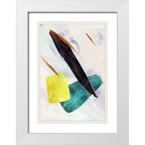 Colour Pathway II White Modern Wood Framed Art Print with Double Matting by Roko, Ken