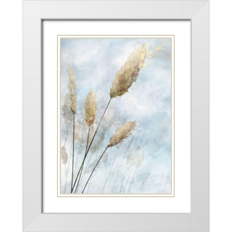 Reed Field I  White Modern Wood Framed Art Print with Double Matting by Roko, Ken