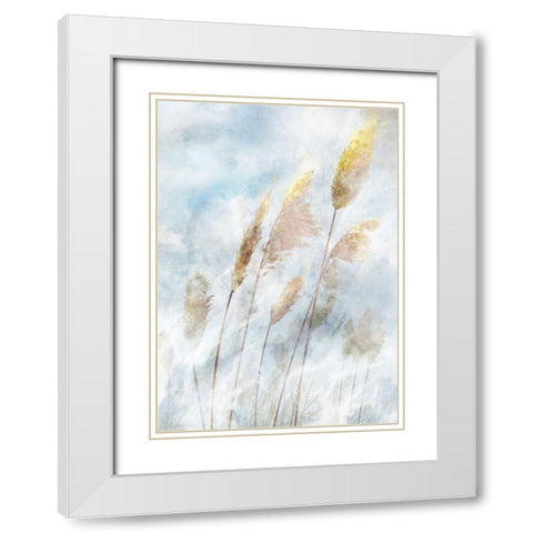 Reed Field II White Modern Wood Framed Art Print with Double Matting by Roko, Ken
