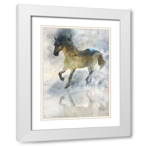 Gentle Walk II White Modern Wood Framed Art Print with Double Matting by Roko, Ken