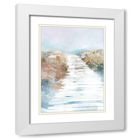 Unbridled Path II White Modern Wood Framed Art Print with Double Matting by Roko, Ken