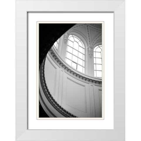 Upwards White Modern Wood Framed Art Print with Double Matting by Millet, Karyn