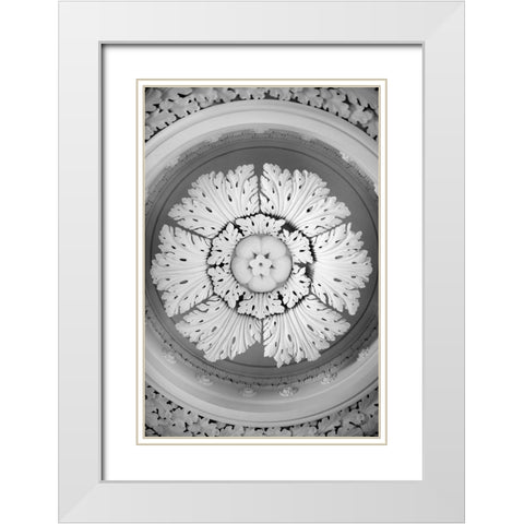 Latticary White Modern Wood Framed Art Print with Double Matting by Millet, Karyn