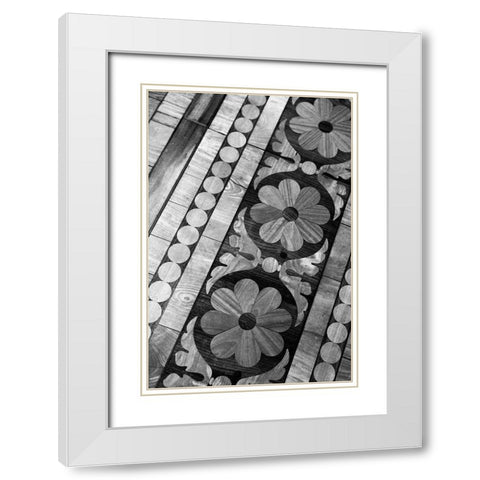 Intarsia White Modern Wood Framed Art Print with Double Matting by Millet, Karyn