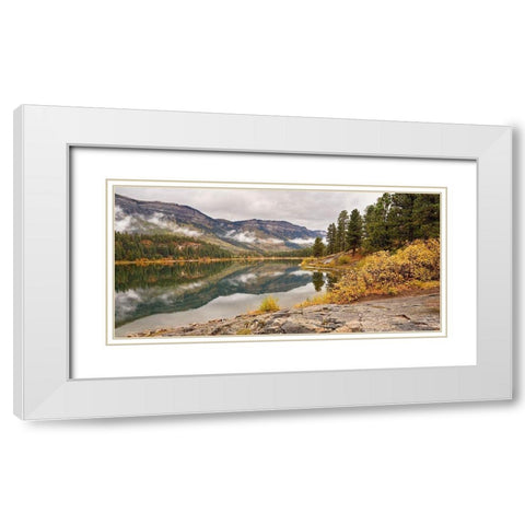 Mountain Mist I  White Modern Wood Framed Art Print with Double Matting by Robertson, Leda