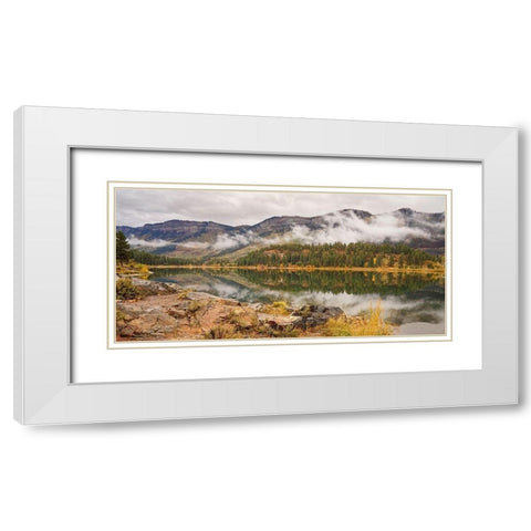 Mountain Mist II   White Modern Wood Framed Art Print with Double Matting by Robertson, Leda