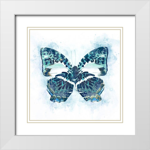 Wings of Color White Modern Wood Framed Art Print with Double Matting by Robertson, Leda