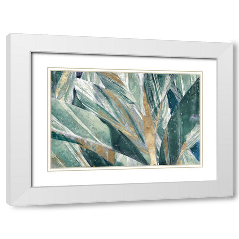 Abstraction of Leaves I White Modern Wood Framed Art Print with Double Matting by Robertson, Leda
