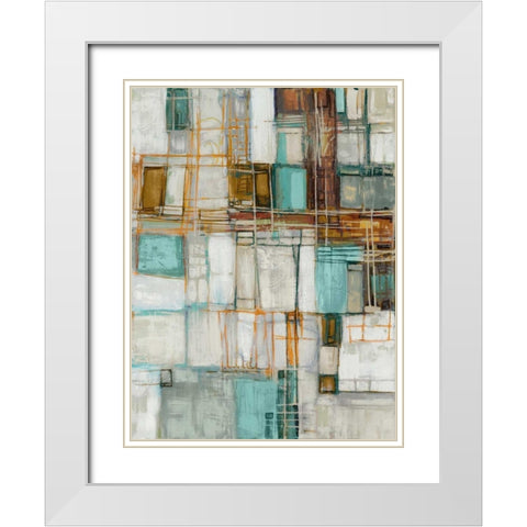 Midnight Waltz II White Modern Wood Framed Art Print with Double Matting by Mirabelli, Lori